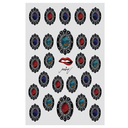 KiraNail Kirally ネイルステッカー ブローチオーバルシルバー NS-MAIN-02