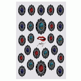 KiraNail Kirally ネイルステッカー ブローチオーバルシルバー NS-MAIN-02