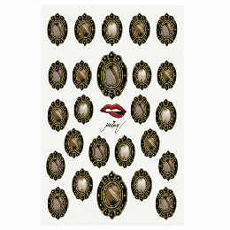 KiraNail Kirally ネイルステッカー ブローチオーバルベージュゴールド