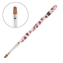 Bio ジェルブラシ #6 オーバル ピンクレオパード