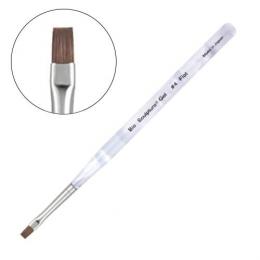 Bio ジェルブラシ #4 フラット ホワイトマーブル