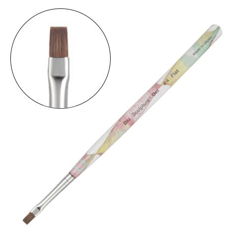 Bio ジェルブラシ #4 フラット ピンクフラワー