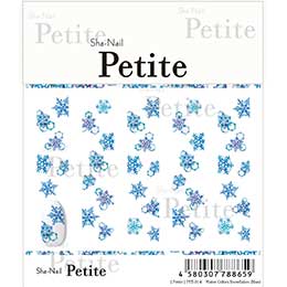 写ネイルPetite(プチ) ウォーターカラー スノーフレークス ブルー PET-014