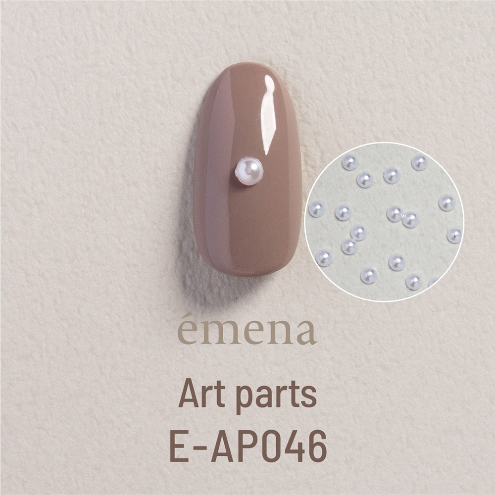 エメナ アートパーツ 半球パール ホワイト 2.5mm 100個 E-AP046