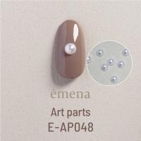 エメナ アートパーツ 半球パール ホワイト 4mm 100個 E-AP048