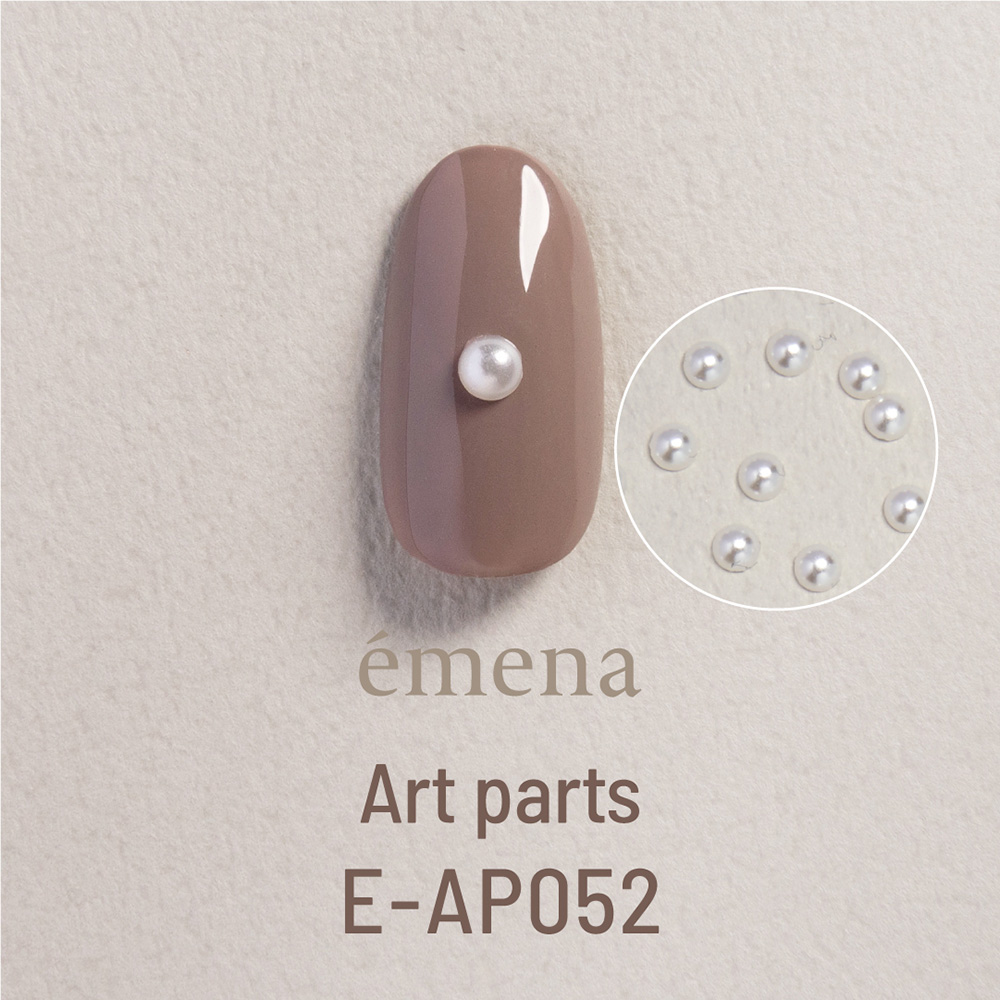 エメナ アートパーツ 半球パール クリーム 3mm 100個 E-AP052