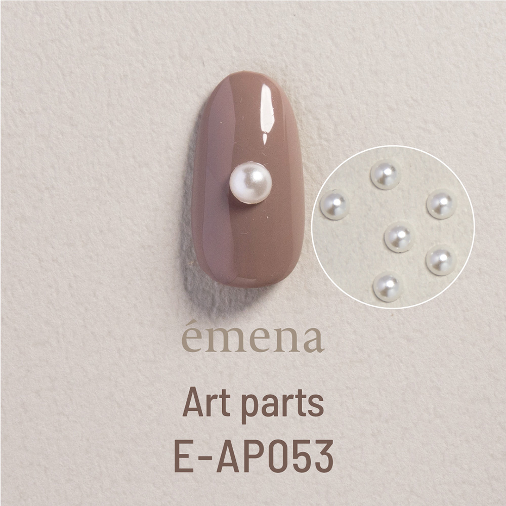 エメナ アートパーツ 半球パール クリーム 4mm 100個 E-AP053